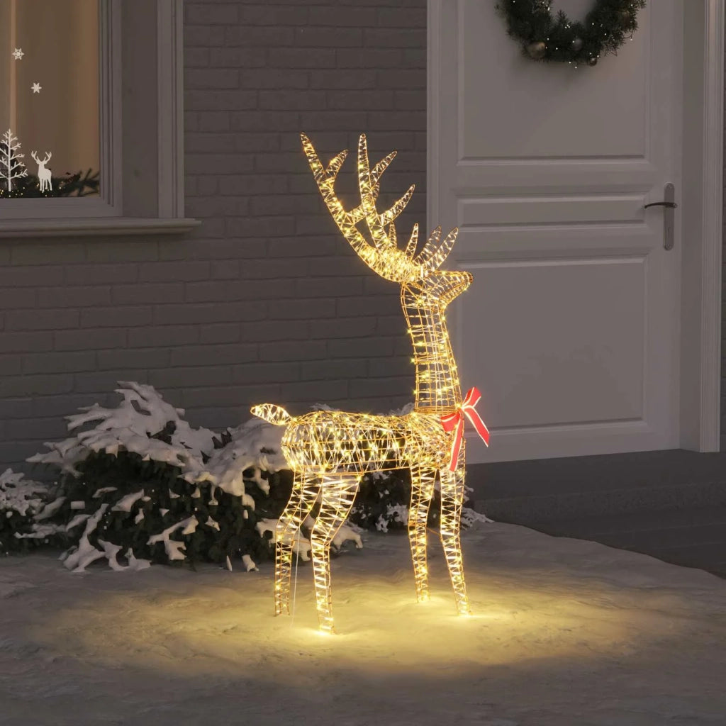 Renna 3D con 140 LED Bianco caldo 128 cm PET 42019056