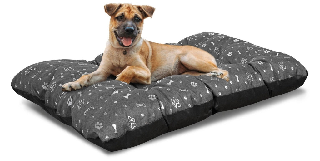 AIO FACTORY 80x60 cm PRESTIGE Letto per cani impermeabile Silver Bones