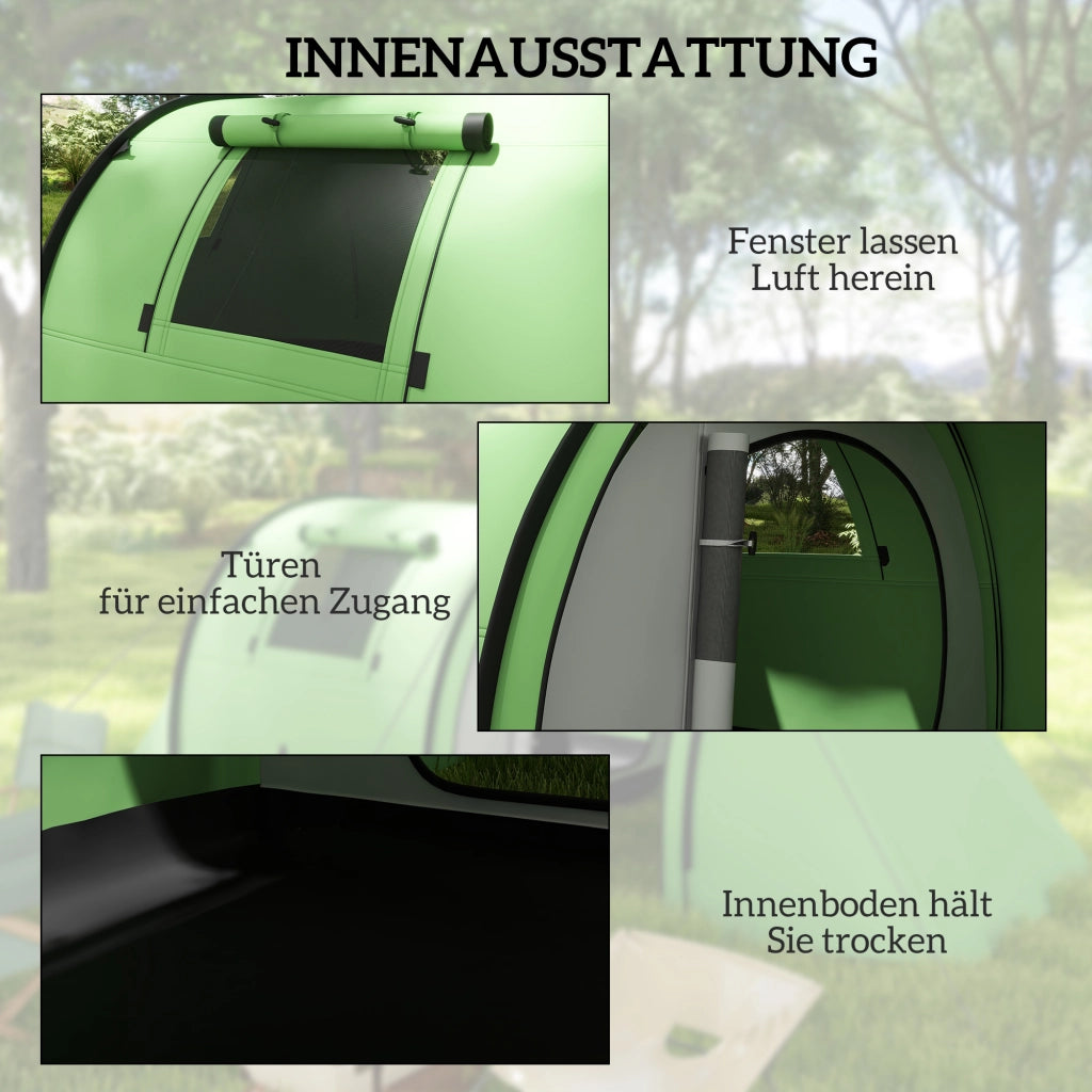 Tenda da campeggio 3-4 persone ¨C zephmum ¨C Verde scuro 3000mm