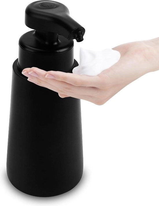 Dispensatore di sapone schiuma automatico - 304SS ricaricabile - 300 ml - Sensore infrarosso - Cucina bagno - Nero