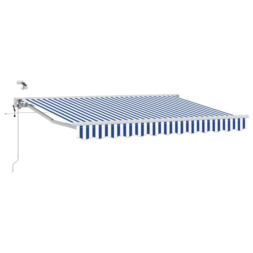 Tettuccio Elettrico Retrattile Blu e Bianco 2,5 x 2 m 3421237