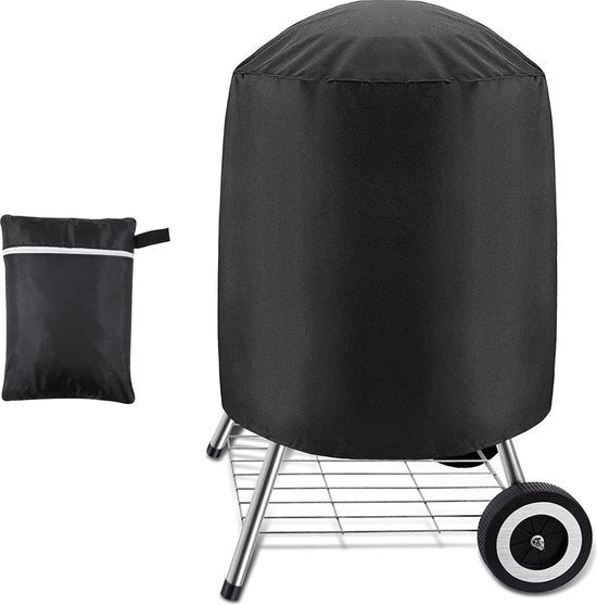 Barbecue a forma di pallina 57 cm impermeabile e resistente al vento, copertura per barbecue nero - Dimensioni 77 x 58 cm copertura per barbecue a forma rotonda