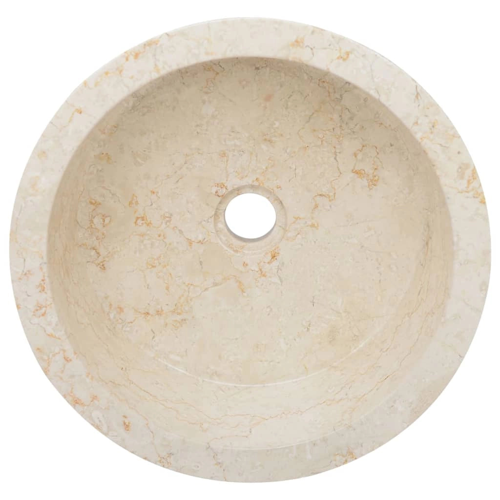 Lavandino da bagno lavabo da appoggio lavabo da WC lavabo da bagno lavabo da interno diametro 40x15 cm marmo crema 02_0002821