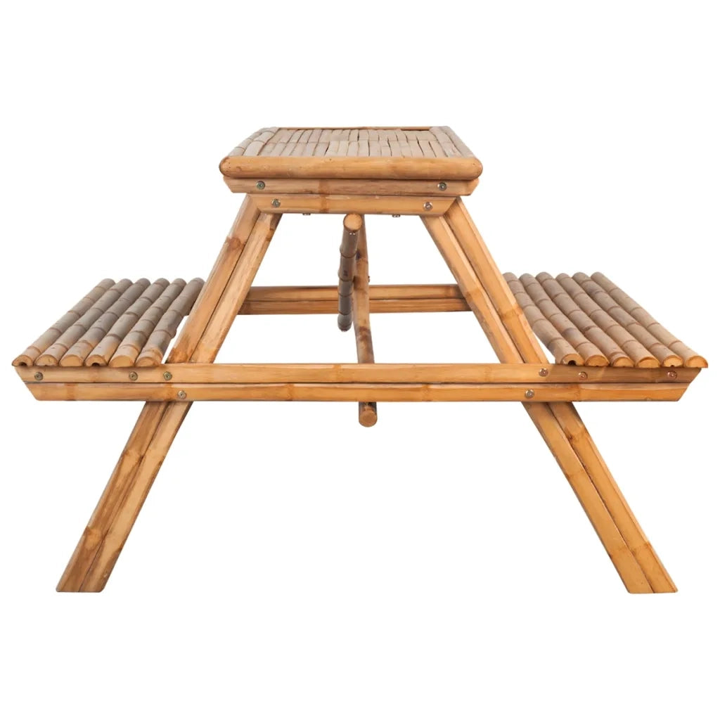 Tavolo da Picnic 115x115x81 cm in BambÃ¹ cod mxl 34344