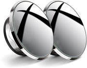 Specchio laterale a 12 angoli, 5,1 cm di diametro, con funzione di specchio laterale a 12 angoli, specchio laterale a 12 angoli con gancio, adatto per auto, SUV e camion (argento).