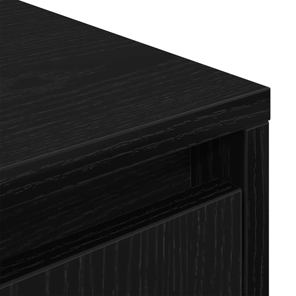 Mobile TV | Armadietto TV | Mobile Porta TV con Luci LED Rovere Nero 193,5x41x50 cm