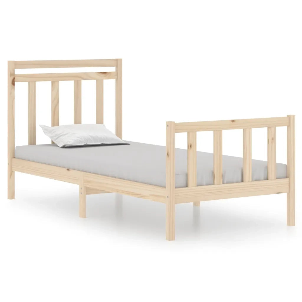 Giroletto-Struttura Letto in Legno Massello 90x190 cm Single 196917