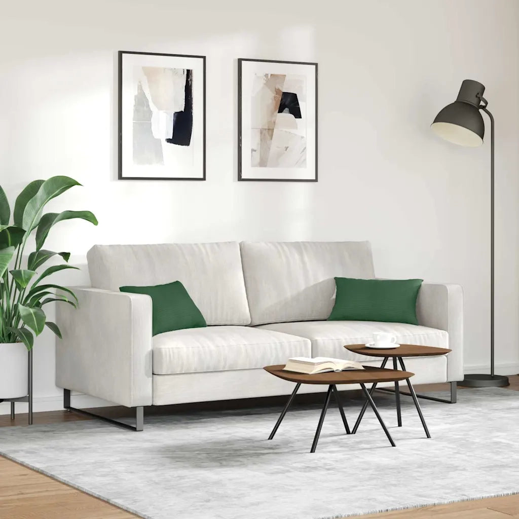 Cuscini da Divano 2 pz | Cuscini per sedie Verde Scuro 50 x 30 cm Tessuto in Cords