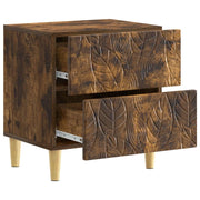 Comodino | Armadio da Notte | Mobiletto da notte Rovere Fumo 43 x 34,5 x 48 cm Legno ingegnerizzato