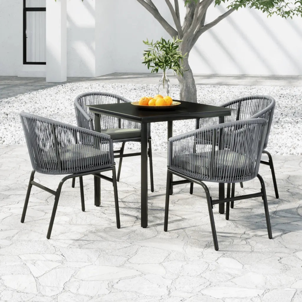 Set Mobili da Pranzo per Giardino 5 pz Antracite 3099234