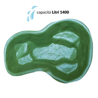 Laghetto bracciano verde e pompa ecopond 2.0 da 1400 litri ora