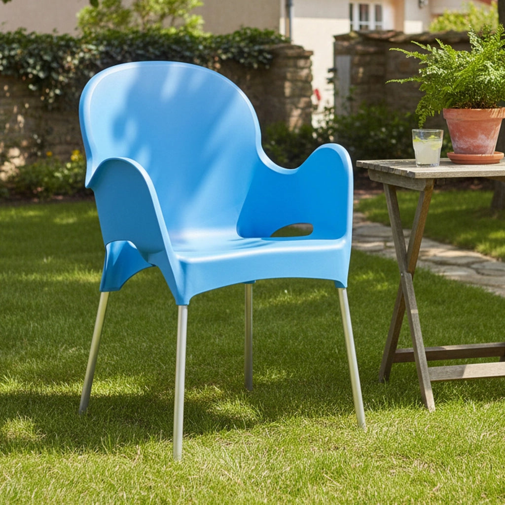 Vashti, Sedia da Esterno una Sedia Made in Italy, Azzurro