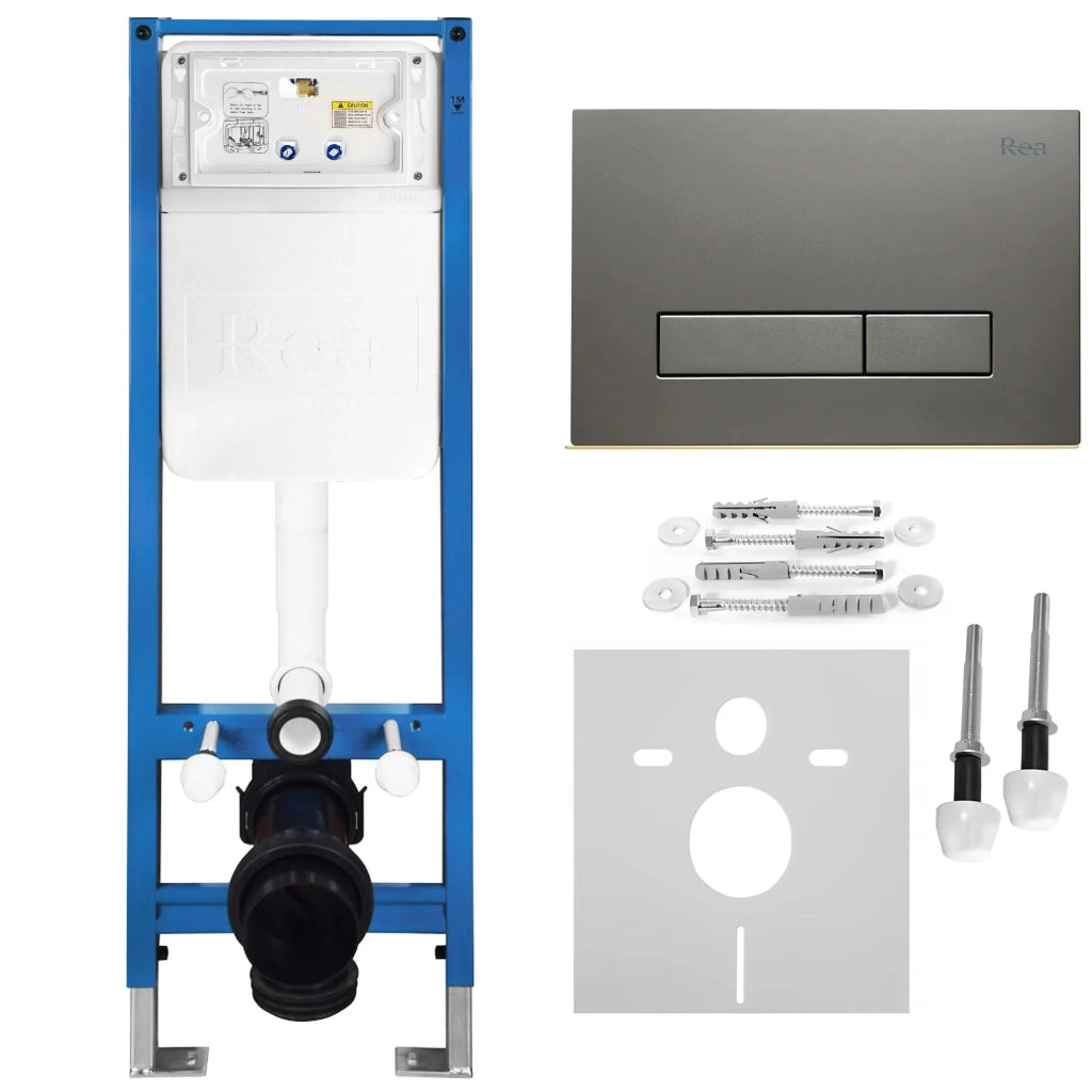 Set Telaio Da Incasso Per Wc Slim 024n Con Pulsante Hd Titan