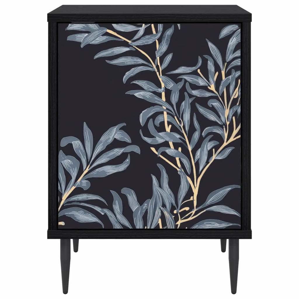 Armadio da Notte DOKKUM 2 pz Rovere Nero 36 x 33 x 51 cm 8007246