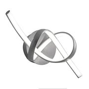 Curvy - Applique LED 12W 4500K IP20 con struttura in alluminio finitura argento satinato, design sinuoso e tondeggiante - Rossini Group