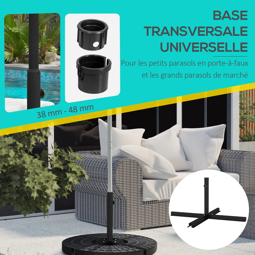 Base per Parasole in Metallo ¨C zephmum ¨C Nero 100x100x75 cm