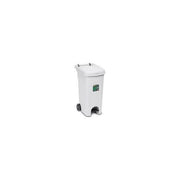 Stefanplast SF25604 Urban Eco System Pattumiera Carrellata con Pedale e Ruote 80 lt colore Bianco
