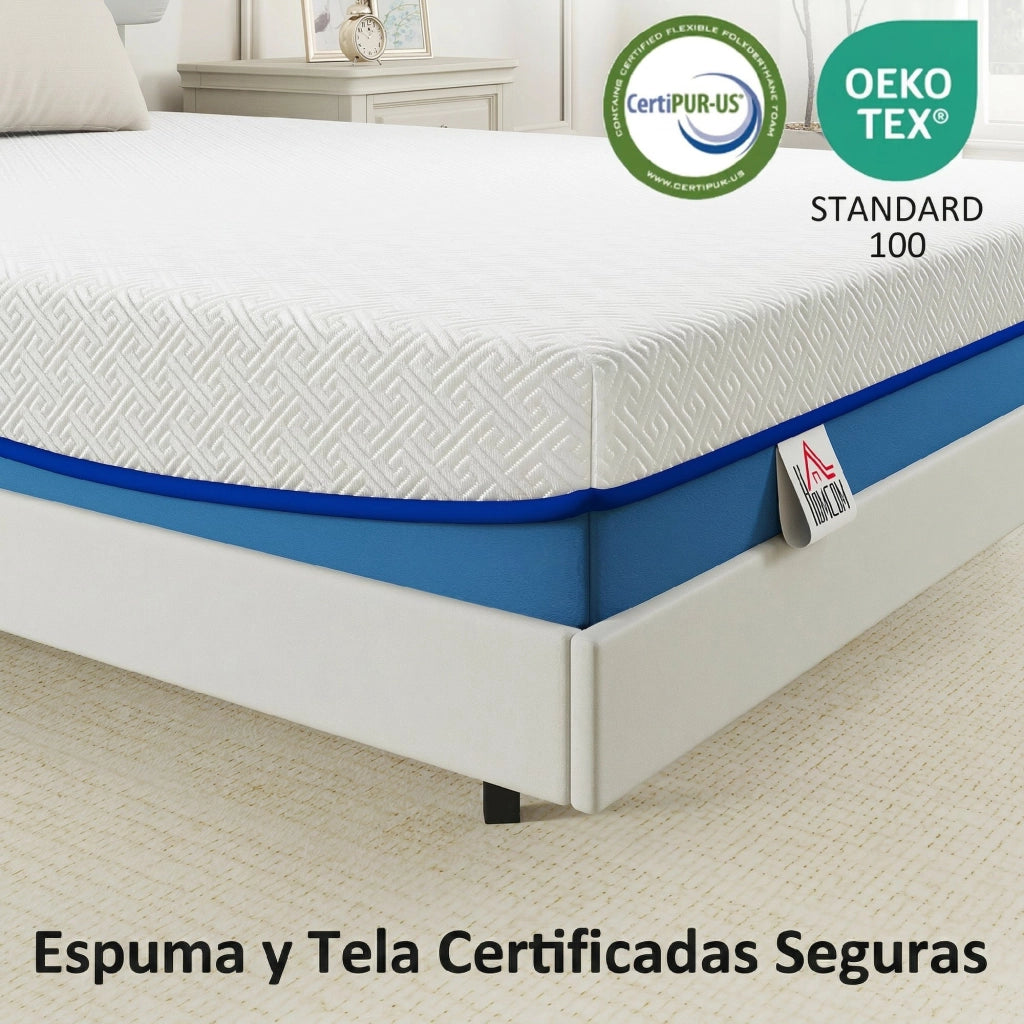 Materasso Viscoelastico con Gel e T¨¨ Verde ¨C Xylo ¨C 190x135x20 cm