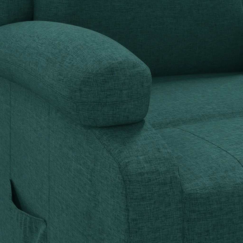Poltrona Reclinabile in Tessuto Verde Scuro 342424