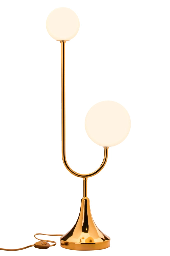 Lampada da tavolo SELEN Jupiter oro, 2 sfere bianche G9