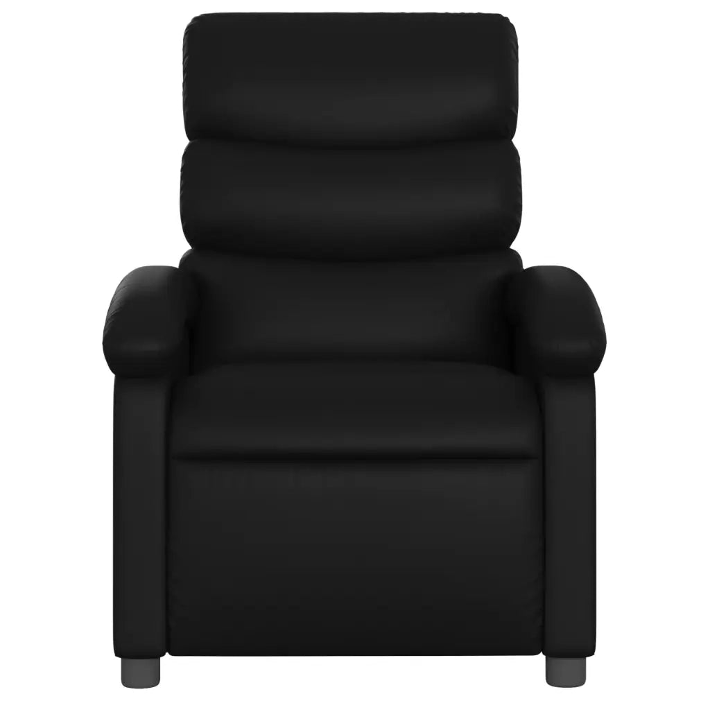 Poltrona reclinabile massaggiante in Similpelle Nera 3205376