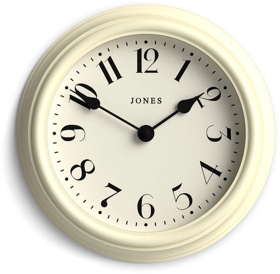 Frieze Ora | Piccola, elegante, classica orologio rotondo | 23 cm | Crema | Design elegante, ideale per cucine, salotti, camere da letto, ambienti grandi o piccoli
