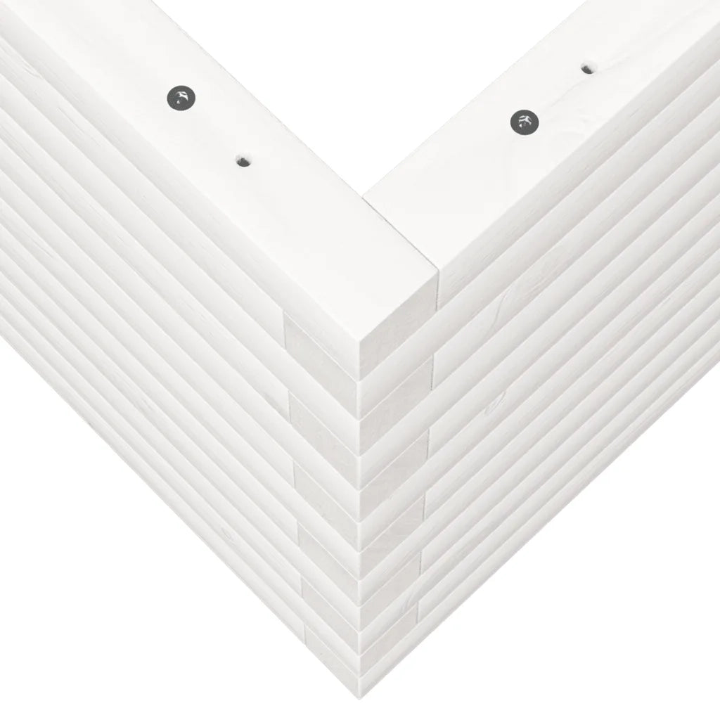 Fioriera | Cassetta per fiori | Vaso da Giardino Bianca 90x60x45,5cm Legno Massello di Pino