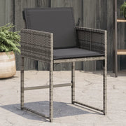 Sedie da Giardino con Cuscini 4pz Grigio in Polyrattan