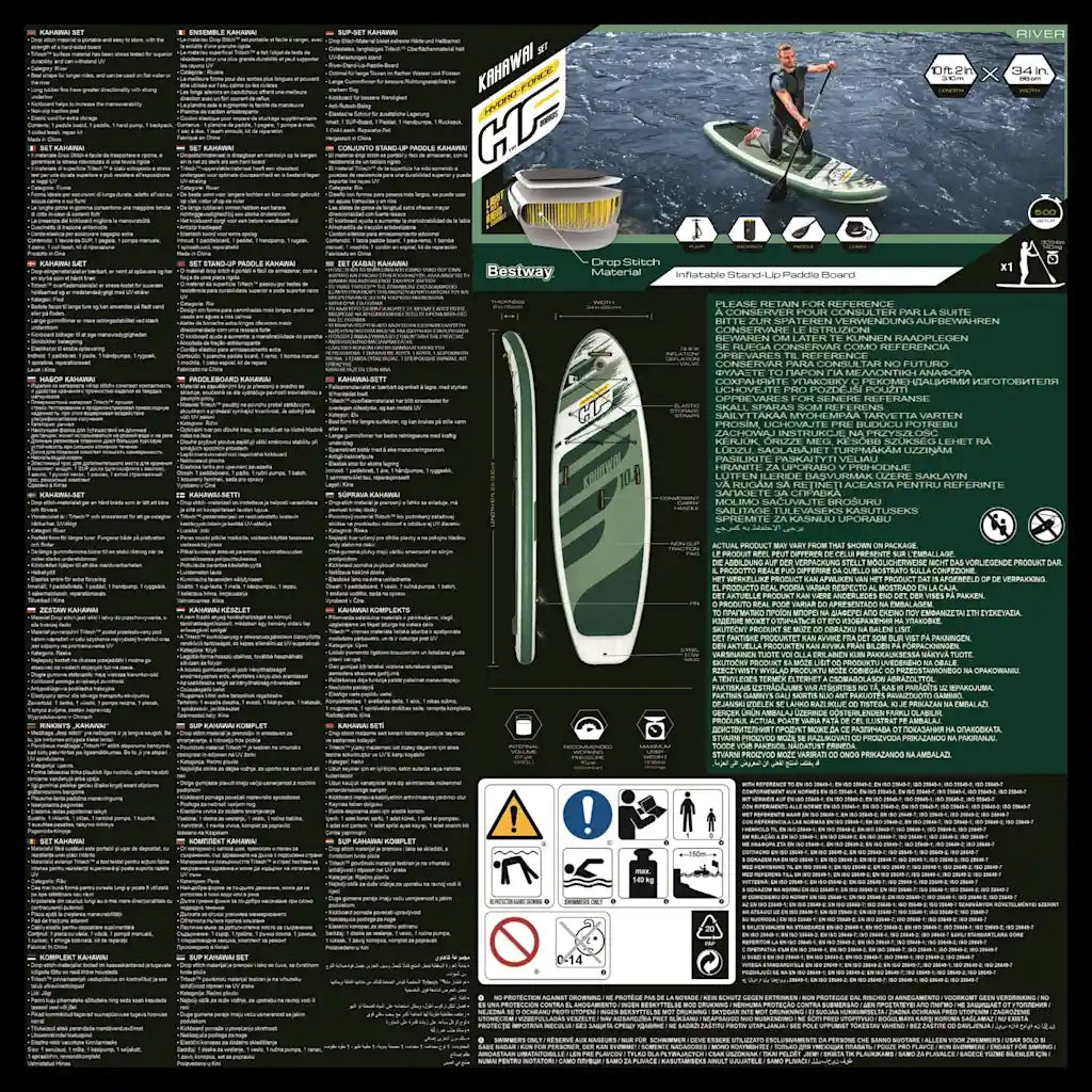 Bestway Set da SUP Gonfiabile Hydro-Force Kahawai 310x86x15 cm 93116