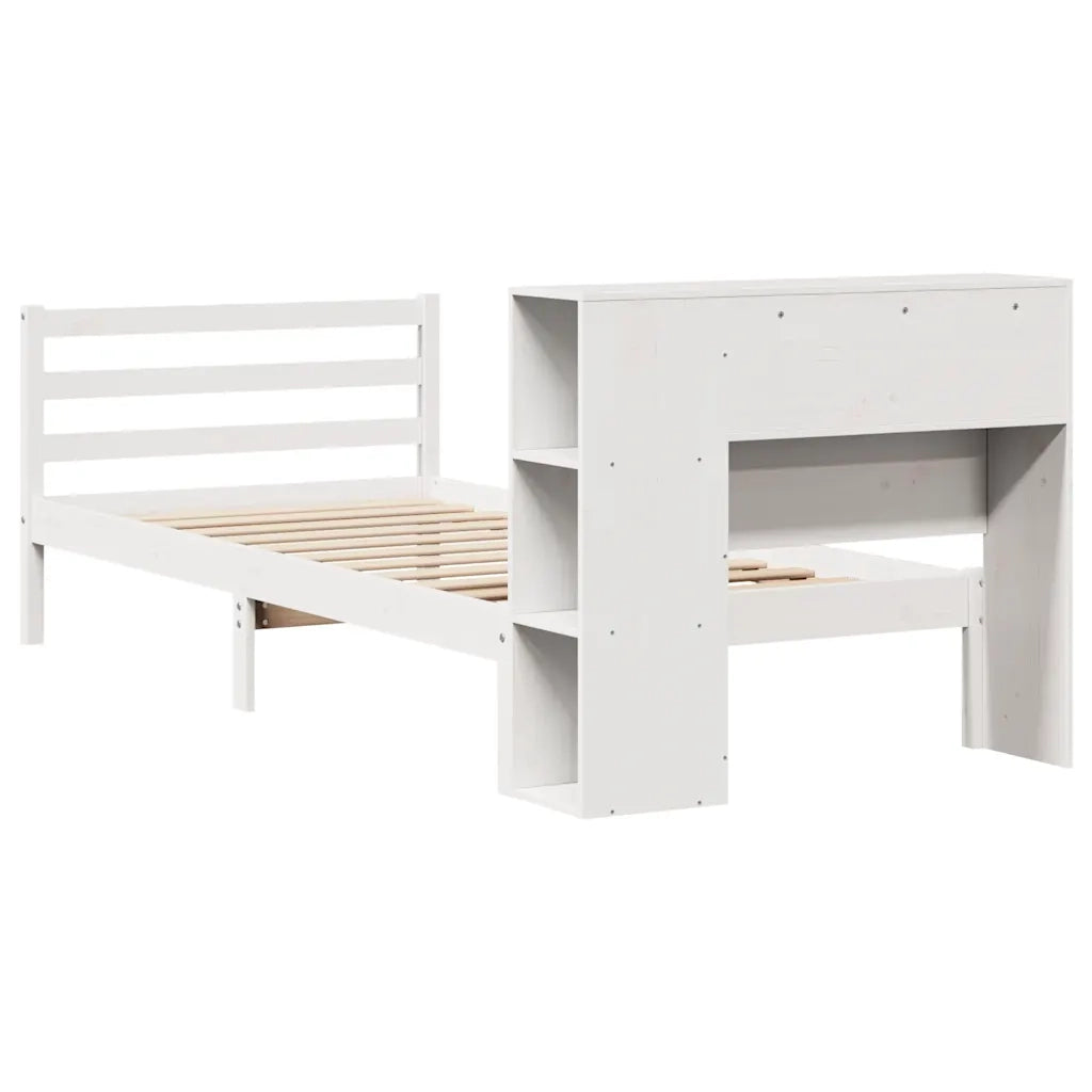 Letto con Libreria senza Materasso 75x190 cm in Legno Pino 3321872