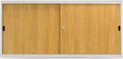 Armadio metallico ad ante scorrevoli per ufficio con ante in melaminico cm. 150x45x90h