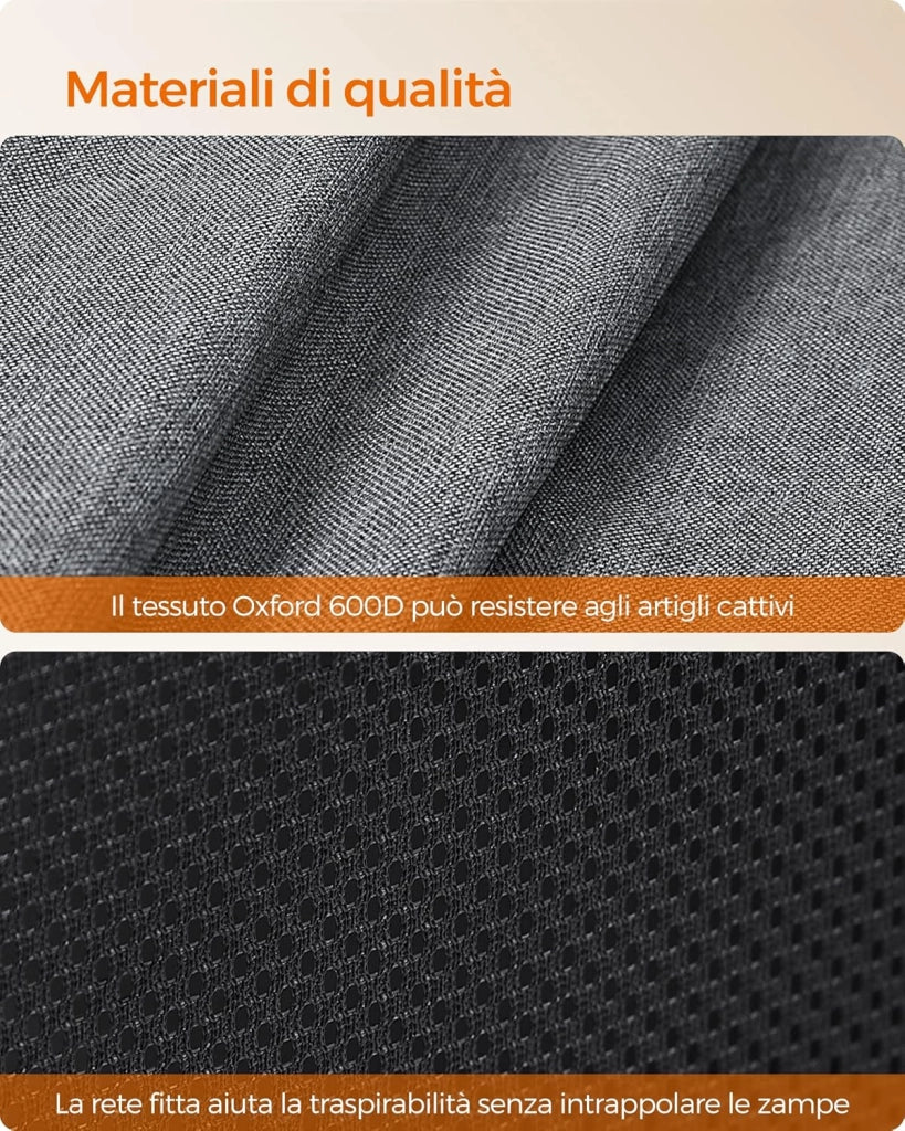 Feandrea Recinto per Cani di Tessuto Oxford, Recinto per Animali Ottagono, L, 112 x 112 x 62 cm, Telaio di Tubi in PVC, Rete Respirante, Tasca Portaoggetti, Grigio Scuro e Grigio Chiaro PDC003G01