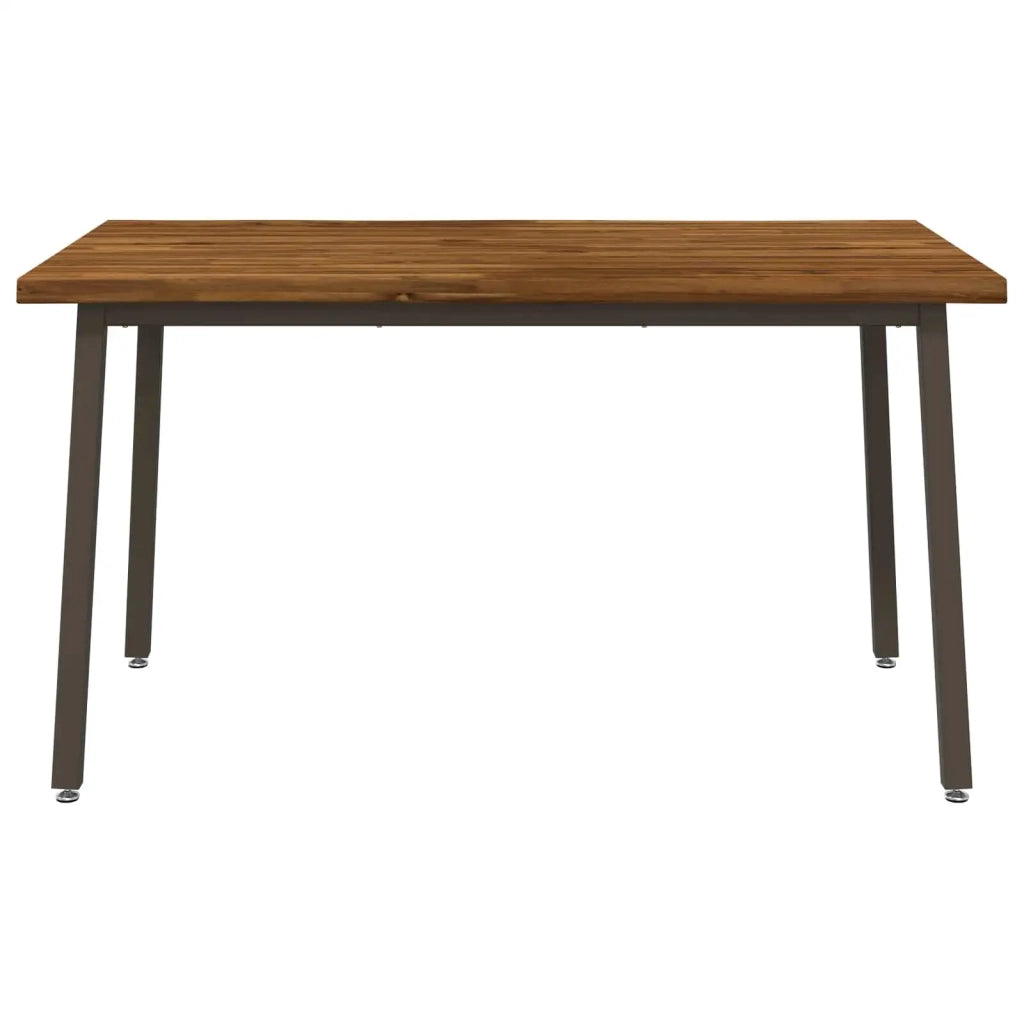 140 x 80 x 75 cm Legno di Acacia Massello Naturale e Caffè 937526