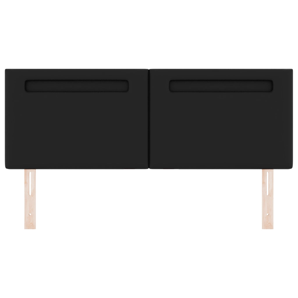 Testiera  Design Semplice Nera 140 cm in Finta Pelle