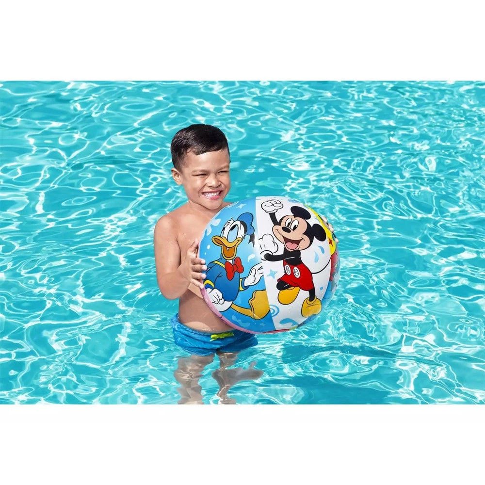 Trade Shop - Pallone Gonfiabile Mickey Mouse Topolino 51 Cm Palla Bambini Mare Piscina 91098 -