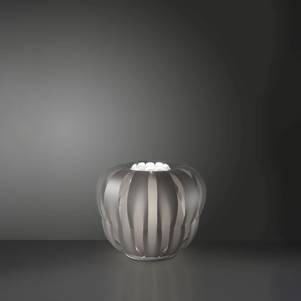 Lampada Da Scrivania Moderna Queen Polilux ® Argento E 1 Luce E27 D42Cm