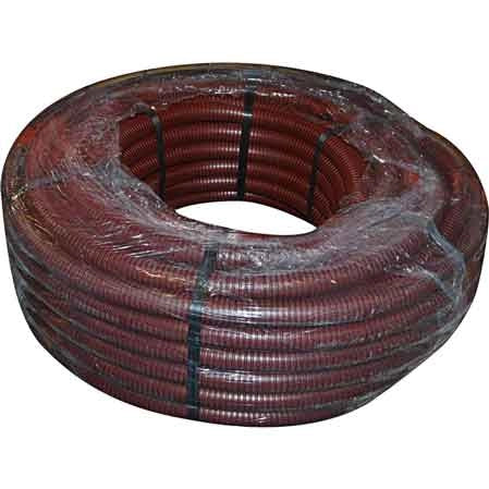 TUBO CORRUGATO CON TIRAFILO MARRONE Ø 25 mm - rotolo 50 mt - 50 metrilineari