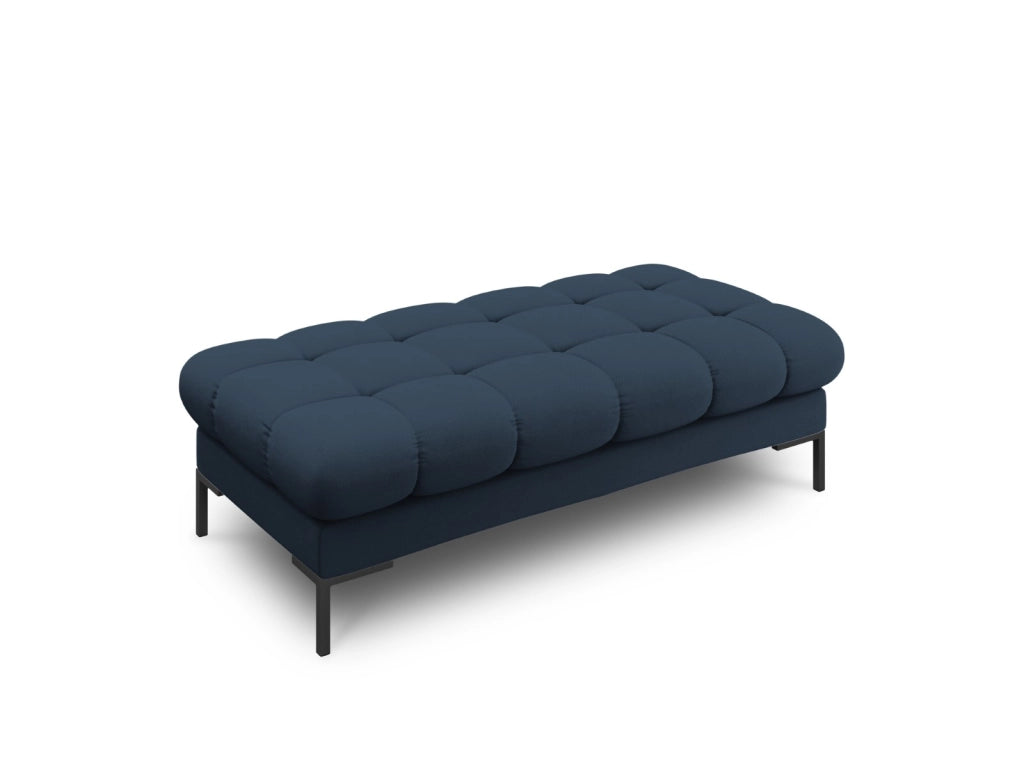 Cosmopolitan Design - Panca "Bali" 2 posti in tessuto strutturato blu 