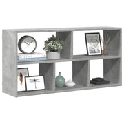 vidaXL Scaffale a Muro Grigio Cemento 100x25x50 cm Legno Multistrato