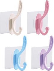 4 hanger da parete senza forare - appunti da parete per abbigliamento, asciugamani, cappelli, chiavi, borse e accessori da cucina