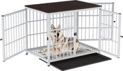 Bancopassaggio per cani - Sedia - Bancopassaggio per cani - Corsa - Dimensione L - Mobili - Bianco - Metallo - Legno - 91.5x63.5x74.5cm
