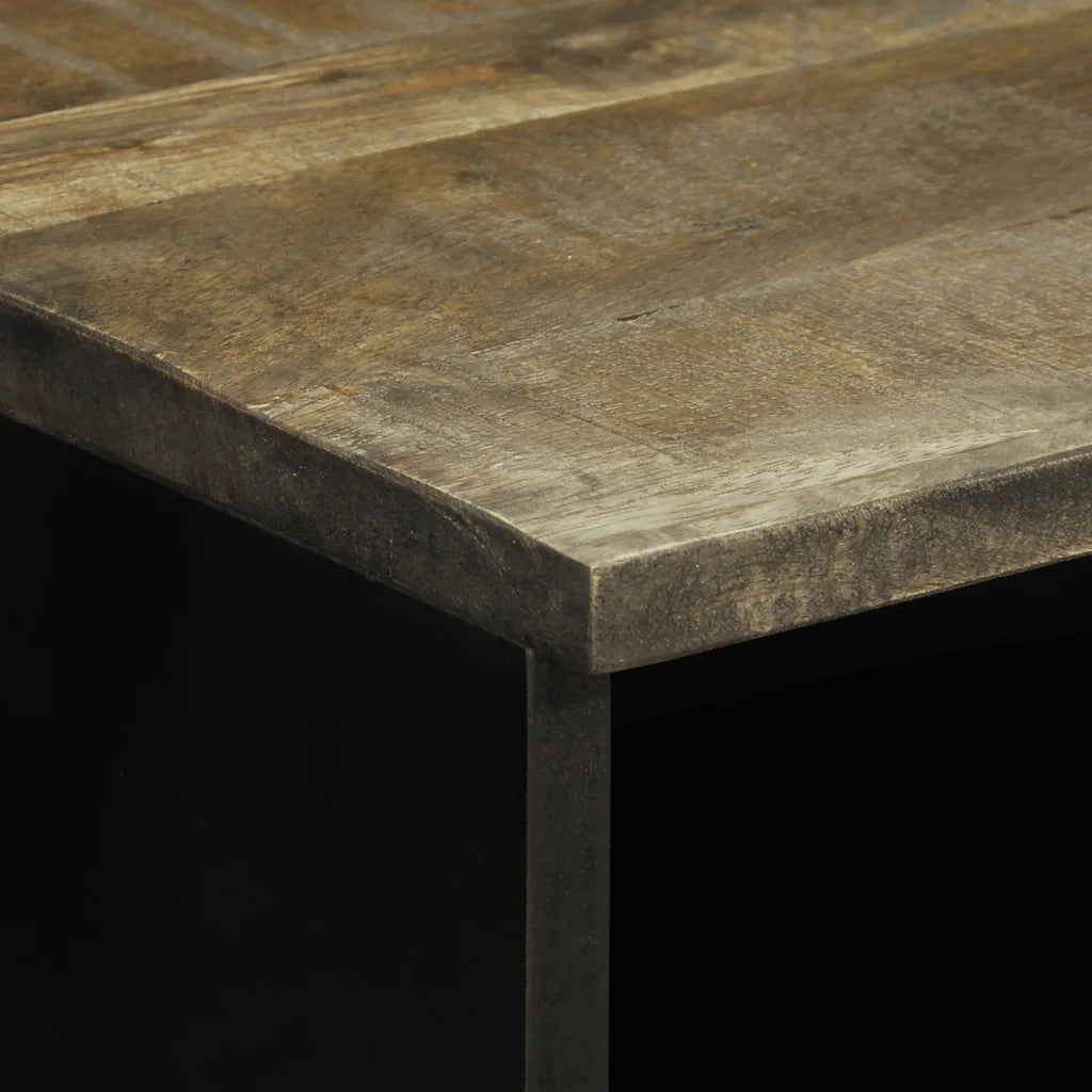 vidaXL Comodino Grigio Chiaro 40x33x46 cm in Legno Massello di Mango