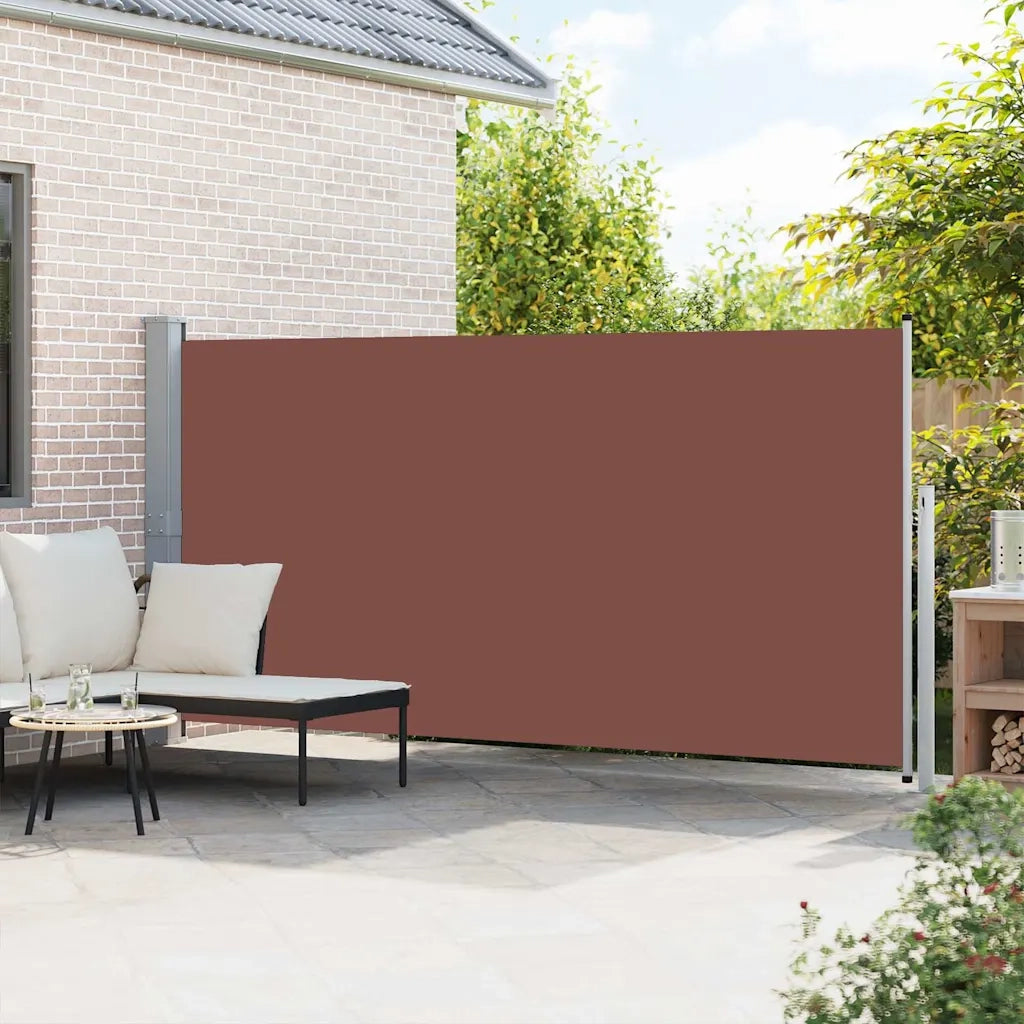 Tenda da Sole Laterale Retrattile 160 x 500 cm Marrone 45465