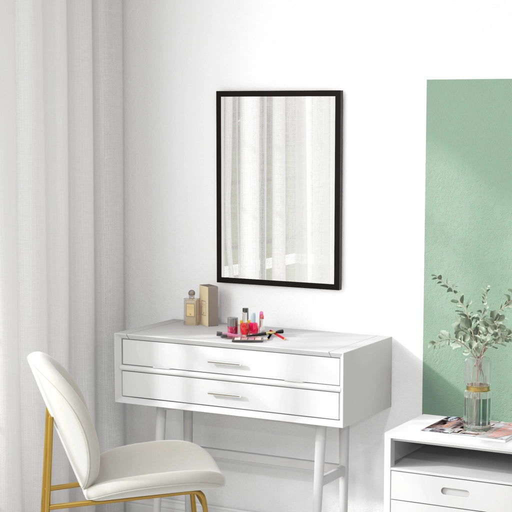 Specchio da Bagno Rettangolare Parete Decorativo ¨C Minimal ¨C Nero 50x70 cm