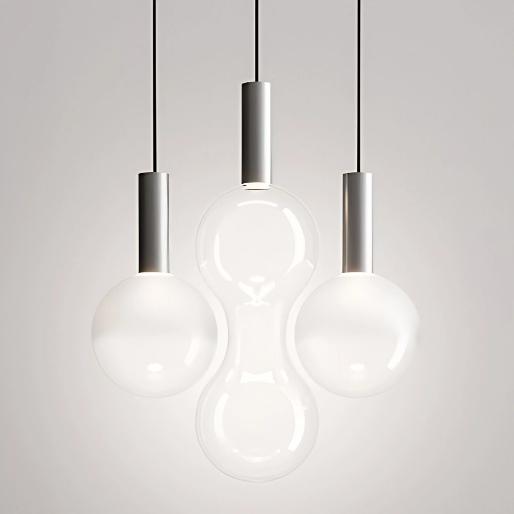Zafferano Lampada a sospensione Sfer'Otto in Alluminio e vetro borosilicato, LED TRIAC 8W, 3000K, design modulare per interni di alta classe