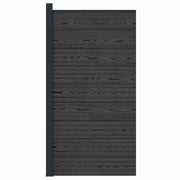 Pannello di recinzione | Recinzione da Giardino WPC e Alluminio Nero