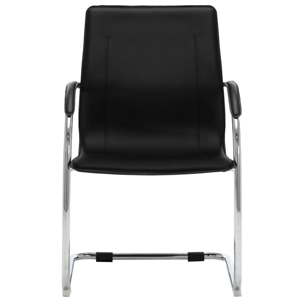 Sedia da Ufficio a Sbalzo Nera in Similpelle cod mxl 61161