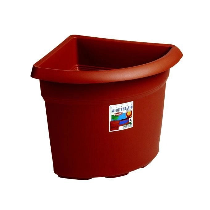 Stefanplast Vaso in Plastica Medio Angolare Coccio 45X45 H.40