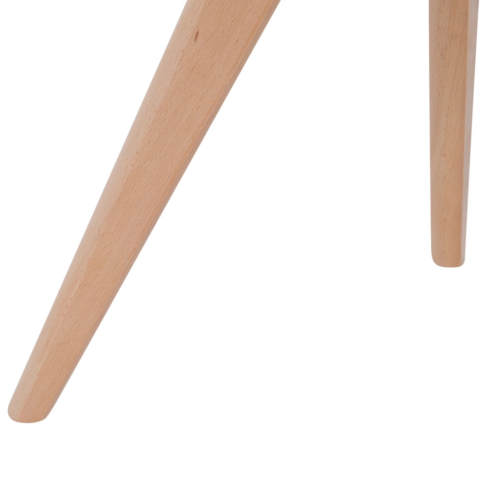 Nido di 3 tavoli con base per treppiede in legno chiaro con piano grigio in stile scandinavo