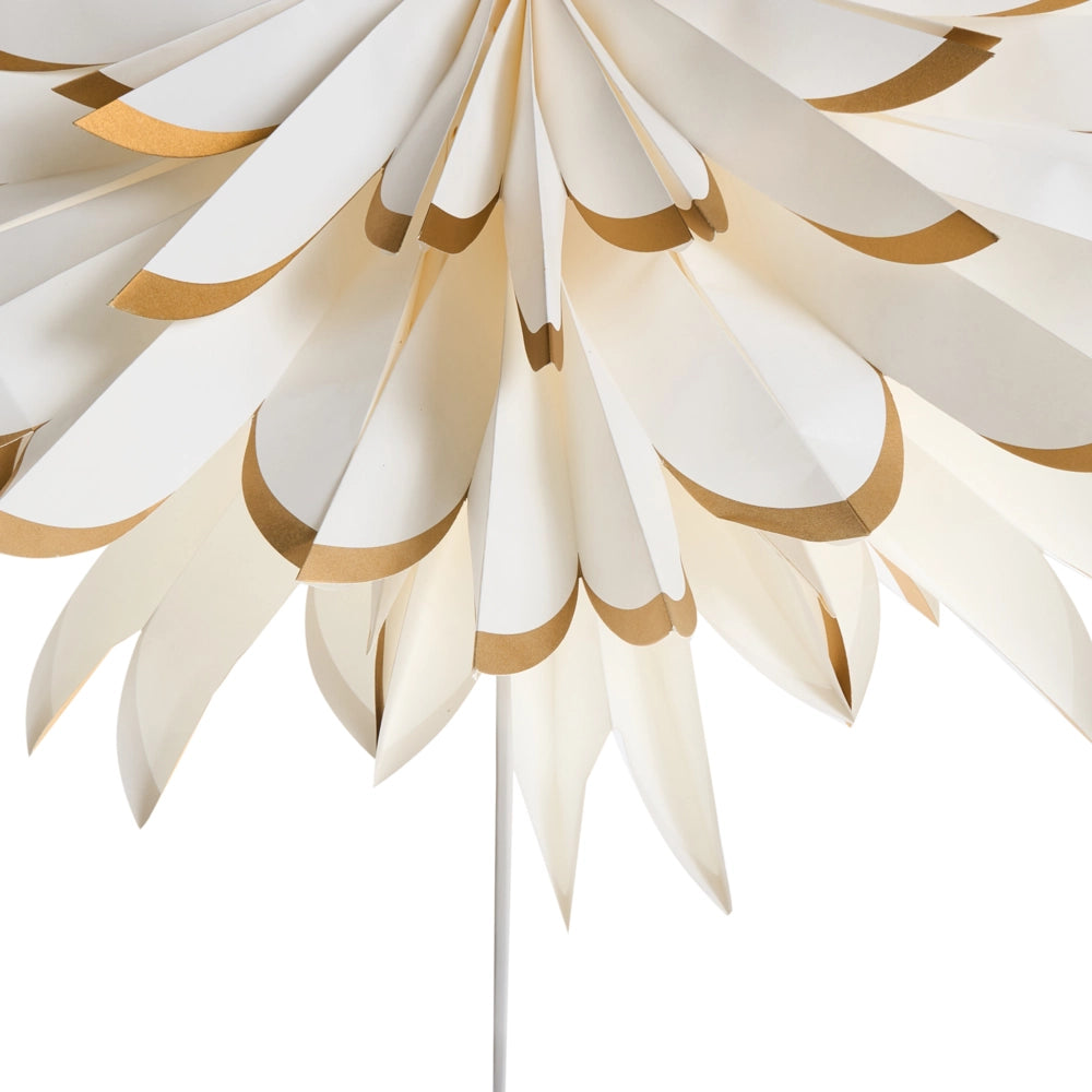 Decorazione da appendere Stella Abat-jour in carta bianco sporco Decorazione natalizia a forma di stella